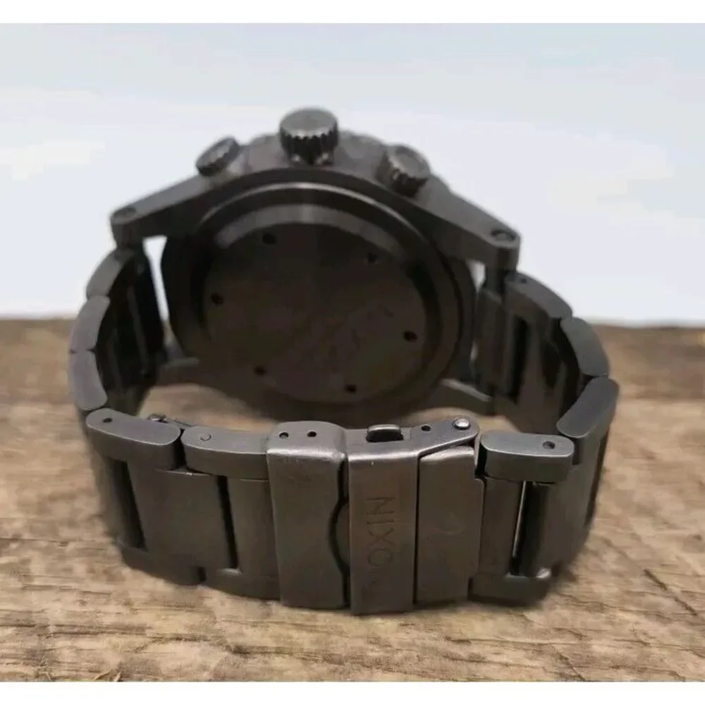 Nixon 48-20 Chrono 48mm Black Stainless Steel Case and Band, Men's Watch